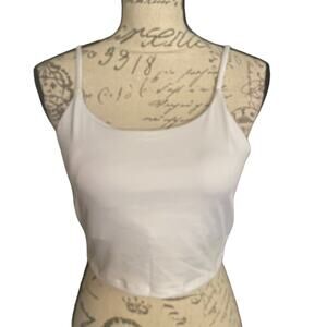 White Yoga Fitness Gym Tank Bra Size Large NEW